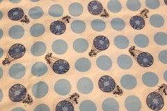 Sewing Fabric quilt Cotton quilting 1/2 Yd Light Blue Hot Air Balloons polka dot