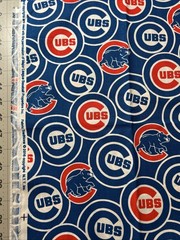 MLB Chicago Cubs Baseball 1/2 yard (18 by 58”) Cotton Fabric