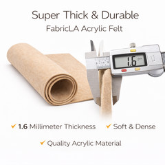 FabricLA | Acrylic Felt Fabric | 72″ Wide 1.6mm Thick | Soft Craft Felt Sheets