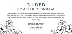 Moda GILDED 11533 14 Black Ink Floral ALLI K DESIGNS Quilt Fabric