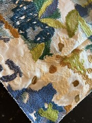highland court ha61244-71 bosque blue avocado Durable Robert Allen embroidered