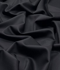 Plain Black Super 180s Wool Fabric Suiting Jacket Thobe Dishdash 3.50m x 1.50m
