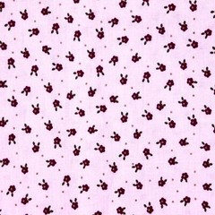 Buttercream by Joann Cotton Quilting Fabric Tiny Red Flowers on Pink BTHY Half