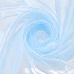 10 Yards x 59″ Iridescent Sheer Organza Fabric, Light Blue