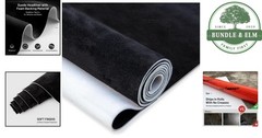 “Black Suede Headliner Material with Foam Backing for Vehicle Roof Replacement”,