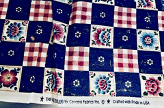 VTG Checkered Garden Cheater Quilt by The Kessler for Concord Fabrics BTFQ