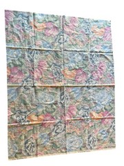 Vintage 1989 Marignan Floral Fabric 1.75 Yds Pastel Roses Cotton