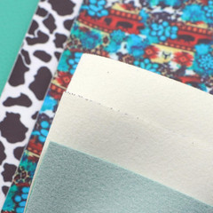 Cow Pattern Faux Leather Sheets Pattern Synthetic Leather Fabric Canvas Back 5 P