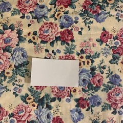 Vintage Floral Fabric By Peter Pan Pink Mauve Blue Yellow Flowers On Cream 2 Yds