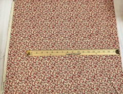 Paintbrush Studio Cotton Fabric Tiny Red/Black on Beige Leaf Print