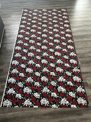 ALEXANDER HENRY 2.5 yards x 42 inches “SKULLS” and Roses 2001 Fabric Quilting