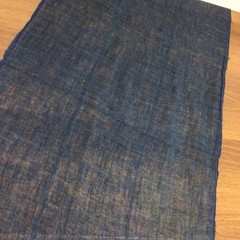 UnknownBrand Indigo Dyed Mosquito Net 32x174cm Vintage Cotton Handcrafted