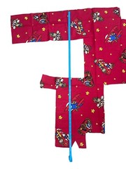 Vintage 1980s Super Mario Bros Nintendo Red Cotton Fabric Scrap Kart Flying