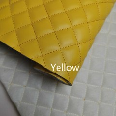 Luxury Quilted PU Leather Car Upholstery Fabric Diamond Argyle Sewing Material
