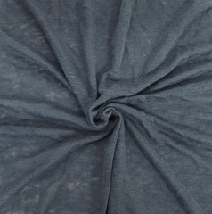 100% Linen Jersey Knit Fabric By Yard Dark Gray 7/17