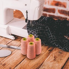 4 Large Cones (3000 Yards Each) of Polyester Threads for 3000yards, White