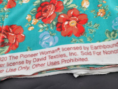 Pioneer Woman Fleece Fabric 2+ Yards Sweet Roses