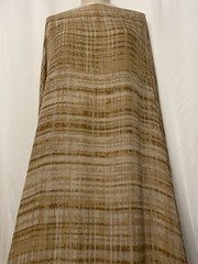 100% Silk Georgette Earthy Tone Sand Taupe Wood Grain Fabric By The Yard 54 ” W