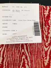 DURALEE Tree Bark in Cinnamon 16 1/4 x 16 1/2″ Woven Damask Fabric Sample
