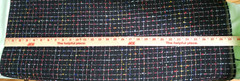 Thick Woven Black Fabric Windowpane Grid Small Raised Colored Dots 2 Yards x56″