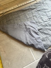 Hearth & Hand Duvet Cover 1 Sham FULL/QUEEN Blue white Textured 100% Cotton