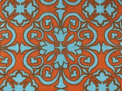 Fabric Geometrical Orange X Blue 44”x 37”brother sister design studio 835