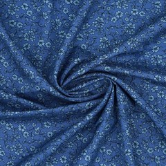 Master FAB -100% Cotton Fabric by The Yard for yard, Spring Flowers Blue