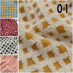 50*145cm Lamb Wool Jacquard Fabric for Winter Coats Pajamas Sofa DIY Sewing NEW