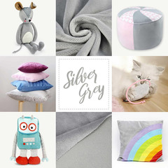 Plush Fabric | Solid Silver Grey Minky Fabric for Sewing | Super Soft Cuddle Mat