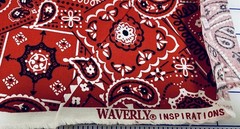 Waverly Western Cowboycore Poppy Red Bandana Paisley Print BTFQ