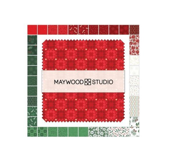5″ Charm Pack – Merry Mix Maywood Studio Christmas Winter Cotton Precuts M520.69