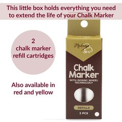 Madam Sew Refillable Tailors Chalk for Fabric – 1 Count (Pack of 1), White