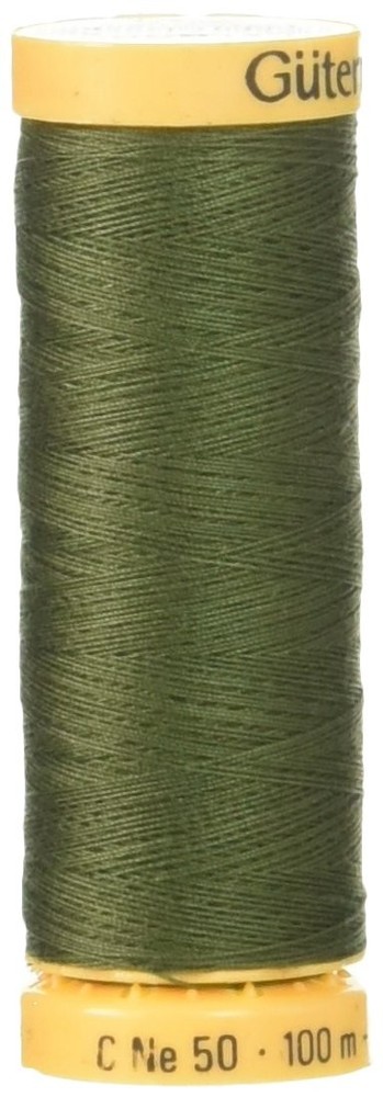 Gutermann 103C-8660 Natural Cotton Thread, 110 yd., Deep Forest, Ne 60, Green