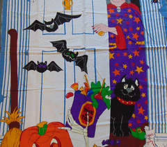 Cranston Cotton Fabric Halloween Trick or Treat Welcome Door Cover 58″ x 36″