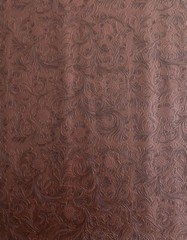 Penny western floral Embossed vinyl faux leather upholstery Fabric Yard