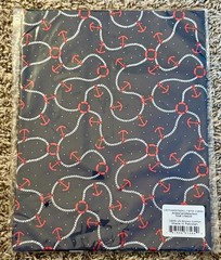 Lily & Loom Nautical Navy Anchor Fabric 1 Yard Precut 100% Cotton Quilting Craft