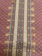 Remnant Vintage Scalamandre Brick Stripe Damask Designer upholstery Fabric