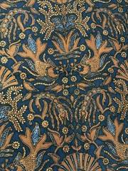 Fabric traditional Indonesian hand-drawn batik fabric 94×40”