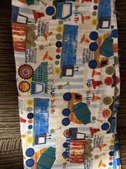 Joann Snuggle Construction Vehicle Trucks Gray Cotton Flannel Fabric 2 Yards