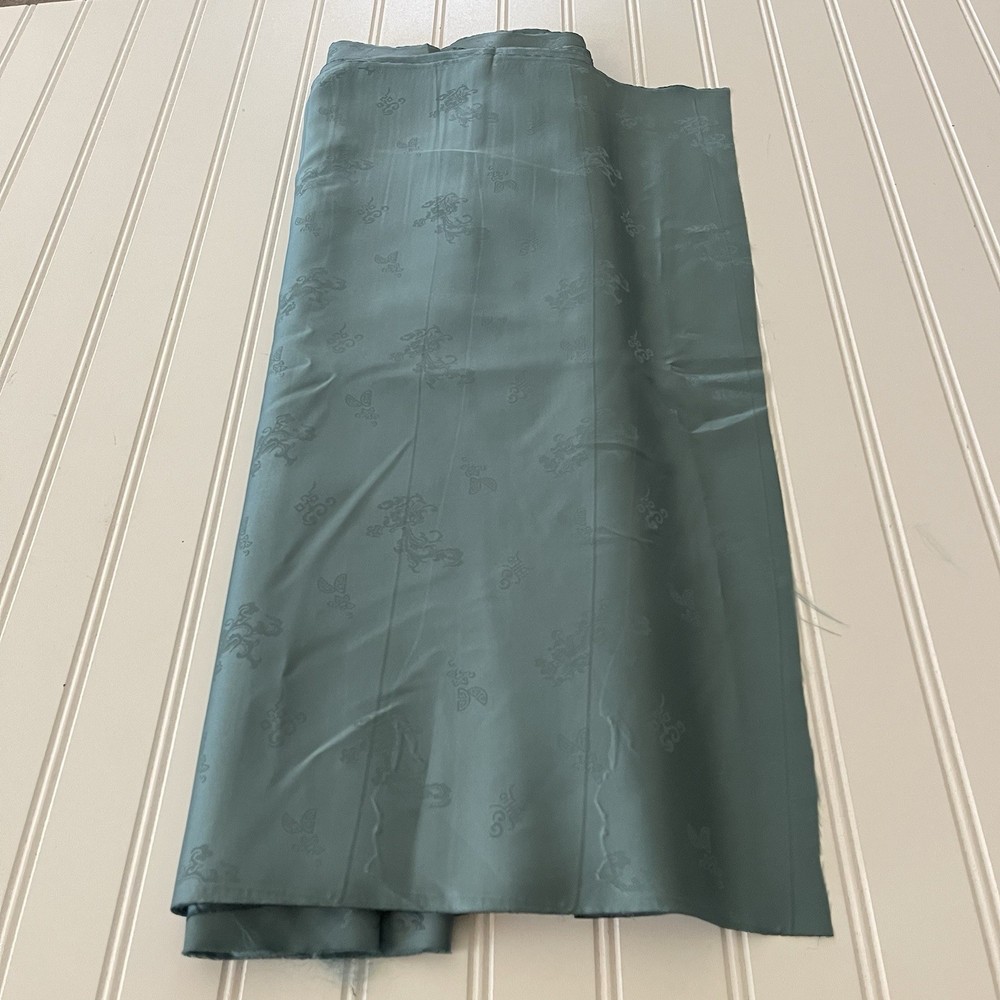 SILK pastel green, FABRIC 6 Yards x 22 Inches Wide or 216 Inches x 22 Wide