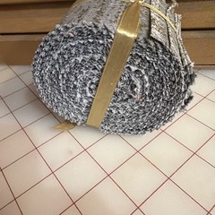 Jelly Roll 2.5 X 42” Gray With Gold Metallic Cotton Roll