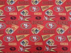 SAN FRANCISCO 49ERS NFL 44″ WIDE 100% COTTON 1 YARD PIECE BRAND NEW DESIGN