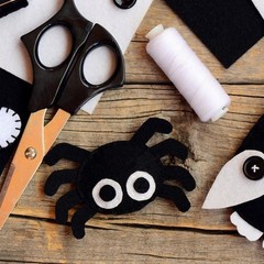 Black Felt Fabric, 2 PCS 12″ X Fabric Sheets for Crafts 1mm