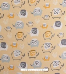 Baby Yellow Elephant Blizzard Fleece Fabric-less than a yard .8 x 58″