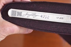 By 1/2 Yd, Plum Leaves on Black Quilt Cotton, RJR, Jinny Beyer Palette/4732,B734