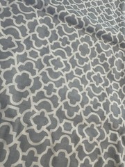 Moroccan Tile Style Mosaic Gray White Cotton Fabric NEW OOP 30″ x 30 Quilt sew