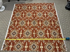 Mill Creek Fabrics Remnant Warm Red With Brown 56” X 65”