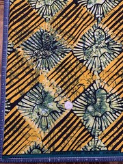 Lot Of 5 African Fabric Bundle Yard Remnant Scrap Wax Kenya 6+ Yards