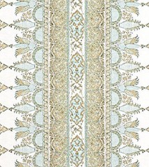 Thibaut Curtain Fabric ‘AKOLA STRIPE ‘ 3.9 METRES SEAGLASS/GOLD Linen Blend