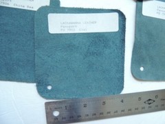 LACKAWANNA LEATHER SUEDE FINE CALFSKIN 18 COLORS, blue green NEW 4.5″